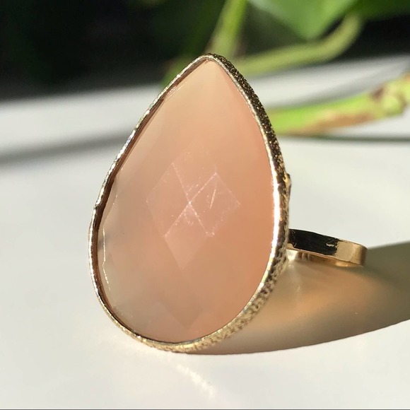 Jacmel Mauritius 925 Gold Tone Sterling Silver Semi Precious Faceted Size 8 - Picture 7 of 15